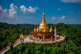 Temple at distance